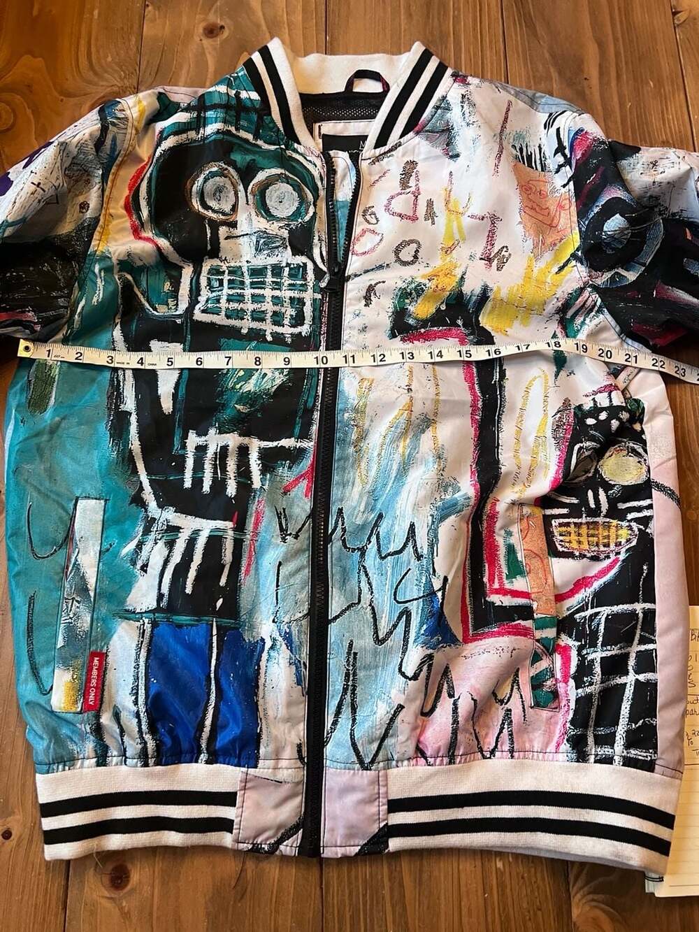 Members Only Jean-Michel Basquiat Collaboration All-Over Print Bomber Jacket - Picture 5 of 5